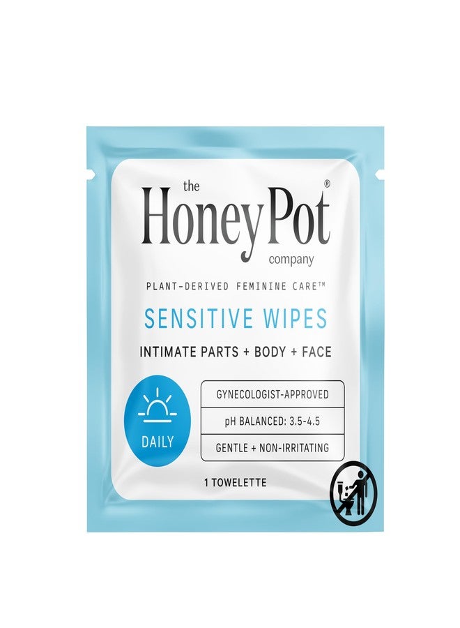 The Honey Pot Company - Feminine Wipes - Indivdually Wrapped - Daily PH Balancing, Fragrance & Sulfate Free Wipes for Intimate Parts, Body, or Face - Hygiene Products - 15 Ct (Pack 3) - Image 3